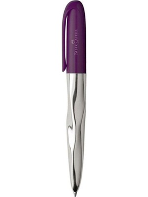 Renas Store Faber-Castell Metal Gövde Çevirmeli Mekanizma Tükenmez Kalem, Mor