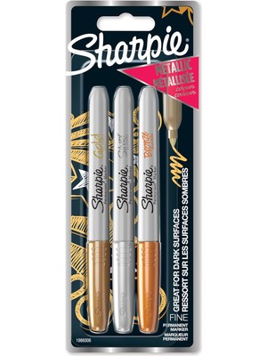 Renas Store Sharpie Metalik Markör, Karışık 3'lü Paket