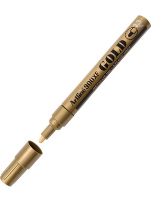 Renas Store Metalik Yaldızlı Gold Renk Markör Kalemi Kalıcı Rötüş Yazı Marker Metal Plastik Cam Ahşap Tüm Yüzey