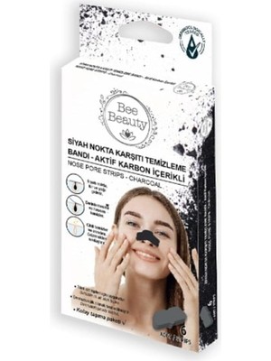 Renas Store Bee Beauty Siyah Nokta Karşıtı Temizleme Bandı Aktif Karbon Içerikli - Nose Pore Strıps Charcoal