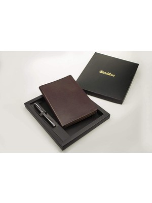 Renas Store Scrikss Chester Defter ve Kalem Set Siyah A5