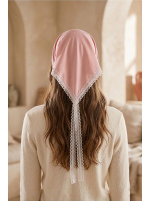 Renas Store Katia & Bony Dantel Detaylı Taç Şeklinde Bandana, Standart, 22505G2246, Pembe