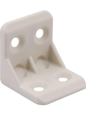 Renas Store BADEM10 Mobilya Dolap Köşe Bağlantı Sabitleme L Gönye 25X25X25 mm Krem (10 Adet)