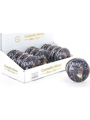 Renas Store ESK-AALK2493 Taşlı Istanbul Tasarımı El Aynası Kalın