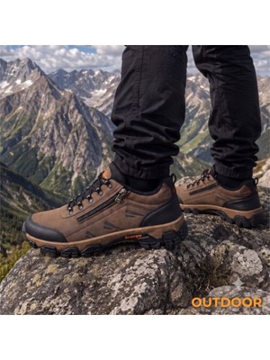 Wanderfull Trekking Kahve Erkek Outdoor Fermuarlı Ayakkabı 36-45