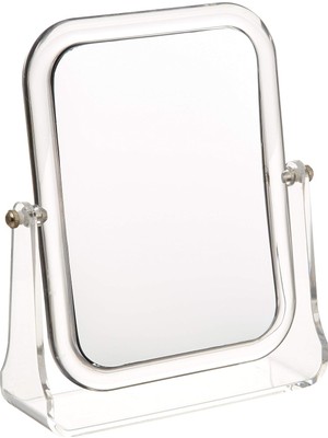 Renas Store Wenko 3656330100 Kozmetik-Ayaklı Ayna Noci – Katlanabilir,% 300 Büyütme, Plastik – Akrilik, 18 x 21 x 5.5 Cm, Şeffaf