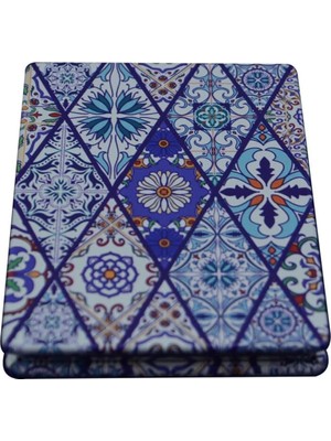 Renas Store Gifthome Dikdörtgen Cep ve Çanta Makyaj Aynası - Çini Desenli