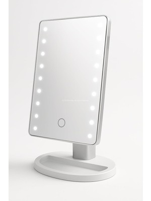 Renas Store Busstier LED Işıklı Makyaj Aynası Dokunmatik 3 Işık Modlu Ayarlanabilir Oynar Başlıklı Masa Üstü Ayna Beyaz Işık Gün Işığı Sıcak Işık