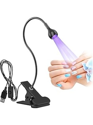 Renas Store Portatif Mandallı Mini Uv LED Lamba Manikür Tırnak Kurutucu Siyah 3W