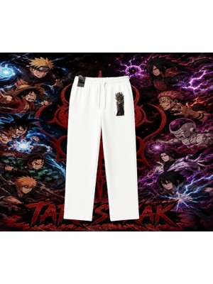 Tarzsokak Pain Nagato Naruto Anime Karakter Unisex Baggy Eşofman Altı Beyaz
