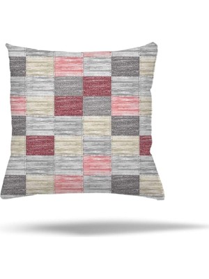 Renas Store Pelangi Çiçekli Mermer Desengizli Fermuarlı Yastık Kılıfı Kırlent Kılıfı Koltuk Yastık Kılıfı, Çok Renkli 45 x 45