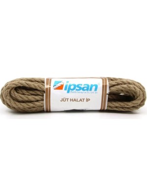 Renas Store Ipsan Jüt Halat Ipi, Doğal Kendir Malzeme, 5 mm Kalınlık, 10 Metre Uzunluk, Dekorasyon ve El Sanatları Için