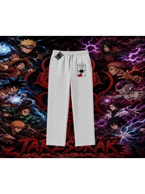 Tarzsokak Pain Nagato Naruto Anime Karakter Unisex Baggy Eşofman Altı Beyaz