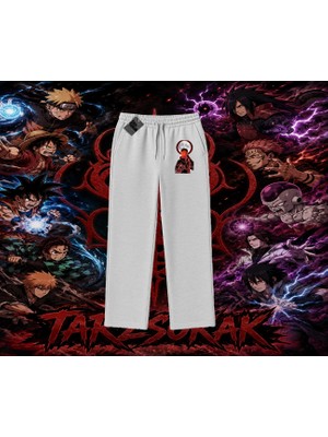 Tarzsokak Obito Uchiha Naruto Anime Karakteri Unisex Baggy Eşofman Altı Beyaz
