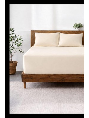 Renas Store Lastikli & Hipoalerjenik Çarşaf |%100 Pamuk Çarşaf Penye Kumaş | Tek-Çift Kişilik-Battal Boy Çarşaf -KREM-120X200, Luxcarsaf