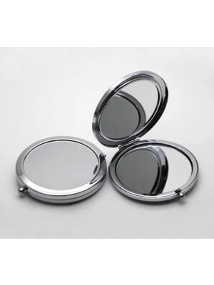 Renas Store Metal Gri Cep Aynası 12 Adet