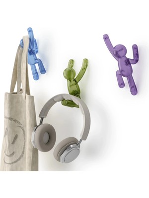 Umbra Buddy Pın-Poınt Duvar Kancaları, 3'lü Set Çok Renkli