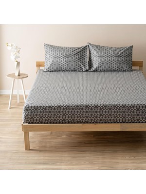 Renas Store Soley | Mix & Match | Blanj |%100 Pamuklu Çift Kişilik Çarşaf Seti Antrasit