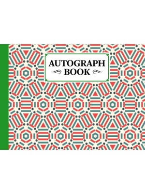Renas Store Autograph Book: Hexagons Cover | Memory Book, Signature Celebrity Memorabilia Album Gift, Size 8.25" x 6" By Karen Stein