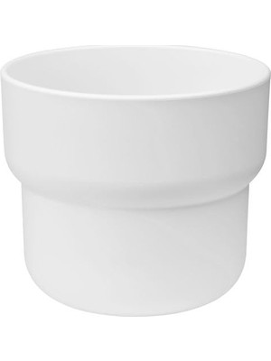 Renas Store Ikea Beyaz Saksı 12 Cm,kalın Plastik 12 cm Yapay Bitki-Çiçek Saksı,deliksiz Iç*dış Mekan