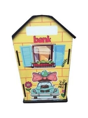 Renas Store Ahşap Ev Kumbara Sarı Temalı