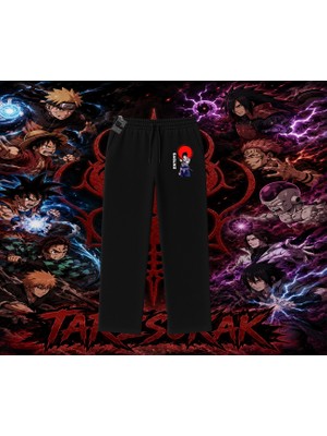 Tarzsokak Sasuke Uchiha Naruto Anime Karakter Unisex Baggy Eşofman Altı Beyaz