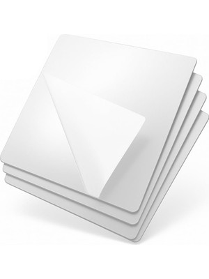 Renas Store 4 Adet Kendinden Yapışkanlı Pleksi Ayna Levha, Kırılmaz Akrilik Duvar Aynası, Dekoratif ve Modern Yapıştırmalı Panel, Hafif Parlak Pleksi Duvar Dekoru, Ev ve Ofis (4, Silver, 5x5)