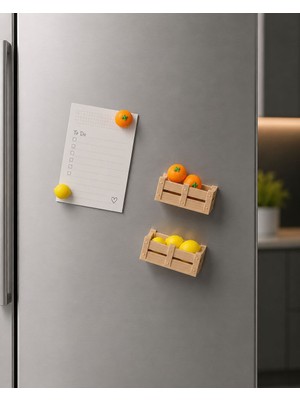 Nana Art Mini Meyve Kasası Buzdolabı Magnet Seti
