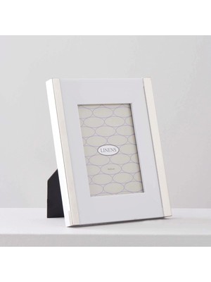 Renas Store Linens Thick 10X15 cm Çerçeve Gümüş Beyaz