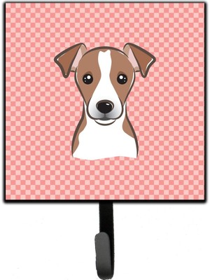 Renas Store Caroline's Treasures 's BB1260SH4 Schachbrett Rosa Jack Russell Terrier Leine Oder Schlüsselhalter, Klein, Multicolor