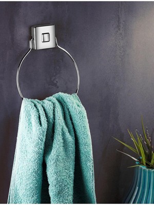 Renas Store Sas Haus Delmeye Son Yapışkanlı Banyo Mutfak Havluluk Askısı Krom Y-612