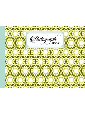 Renas Store Autograph Book: Hexagonal Cover | Memory Book, Signature Celebrity Memorabilia Album Gift, Size 8.25" x 6" By Kelly Findlay