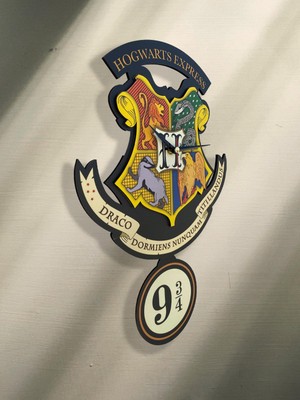 Renas Store Goodtime Harry Potter Hogwarts Express Figür Dekoratif Sarkaçlı Duvar Saati