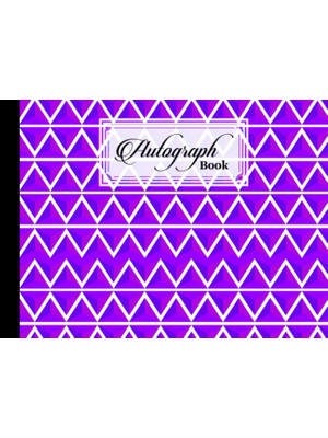 Renas Store Independently Published Autograph Book: Triangles Cover | Memory Book, Signature Celebrity Memorabilia Album Gift, Size 8.25" x 6" By Sibylle Meister