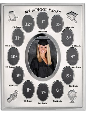 Renas Store (1, Silver) - Lawrence Frames 835080 Lawrence Frames My School Years Silver Plated 8X10 Multi Picture Frame