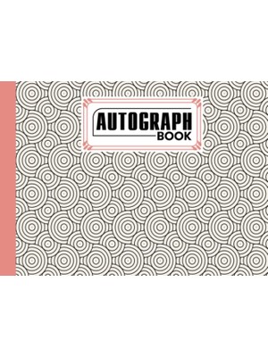 Renas Store Autograph Book: Striped Cover | Memory Book, Signature Celebrity Memorabilia Album Gift, Size 8.25" x 6" By Friedemann Herold