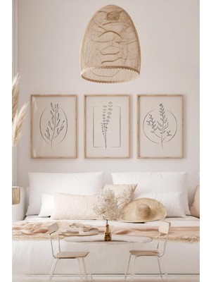 Renas Store Artavessa Gerçek Ahşap Çerçeveli 3 Parça 3D Poster Tablo Seti - 3DARTSOHOSET61-3348
