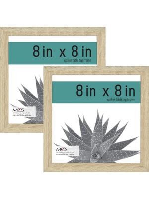 Renas Store Mcs Galeri Temel Çerçeve, Doğal Ahşap Tahıl, 20,32 x 20,32 Cm, 2 Paket