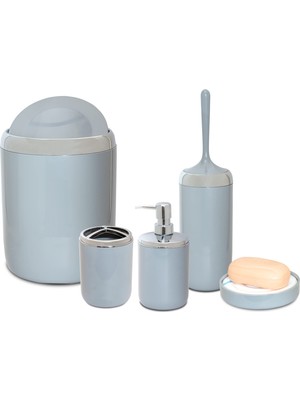 Renas Store Primanova Lima Xl Krom Dekorlu Banyo Seti/gri