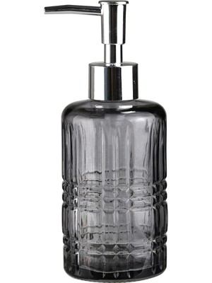 Renas Store Cam Sıvı Sabunluk,yıldız Desenli Gri 300ML 6,8X17,6CM