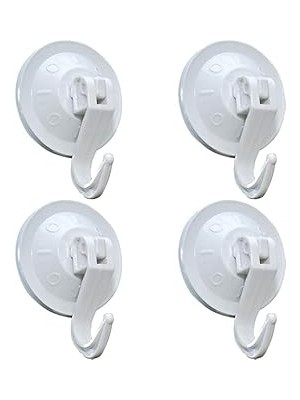 Renas Store Güçlü Vantuzlu Askı 4’lü Set. Delme Gerektirmeyen Duvar Askısı, Banyo Mutfak Duş Lavabo Için, Fayans Cam Seramik Uyumlu, Iz Bırakmaz Kaymaz