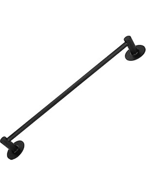 Renas Store BADEM10 Vidalı Askılık Sağlam Askı Metal Siyah Bez Havlu Asma Askısı Aparatı 42 cm Banyo Lavabo