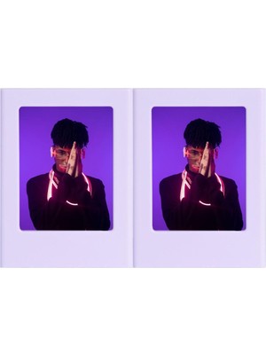Renas Store Instax Mini Film Uyumlu Lila 2'li Mıknatıslı Fotoğraf Çerçeve Seti