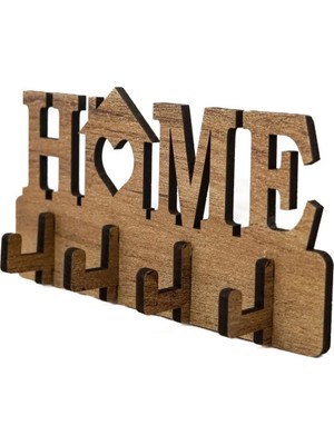 Renas Store Home Ahşap Duvar Dekoru Anahtar Askısı Dekoratif Anahtar Askılığı Hediyelik (17X9CM)