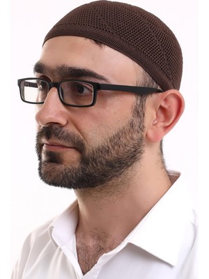 Renas Store Ihvan Online Dantel Pamuklu Triko Makine Örme Takke (Kahverengi)