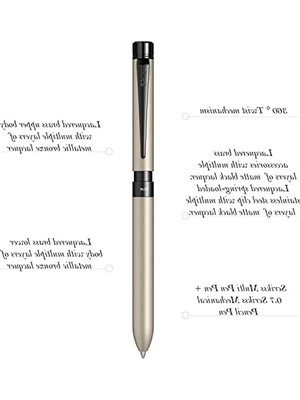 MarkEntegra Multifonksiyonel Kalem, Bej Renkli Tasarım