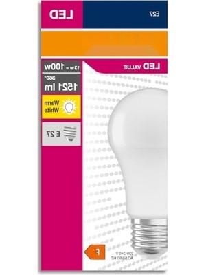 MarkEntegra LED Ampul, 13W, 1521 Lümen, Sarı Işık, E27 Duy