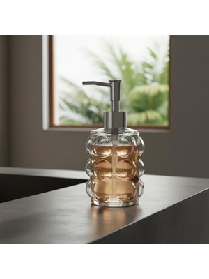 MarkEntegra Şık Cam Sıvı Sabunluk, 450 ml Kapasite, Banyo ve Mutfak Için