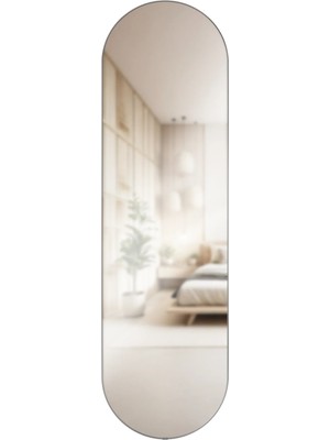 Umbra Hubba Metalik Titanyum Çerçeveli Duvar Aynası 157 cm