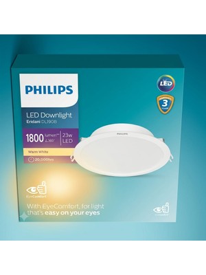 Philips Eridani 2000 - 1800 Lumen 23W LED  (3000K  4000K  6500K ) 20CM Delik Çapı